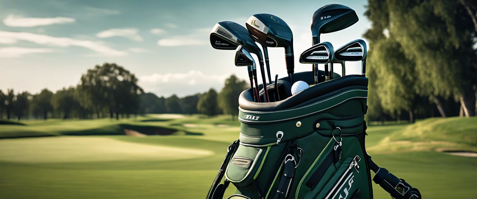 Golf bag for left-handed clubs