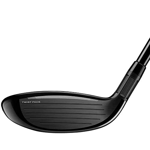 Close-up of a golf club head with twist face design