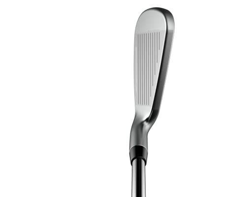 Closeup of a golf club iron head