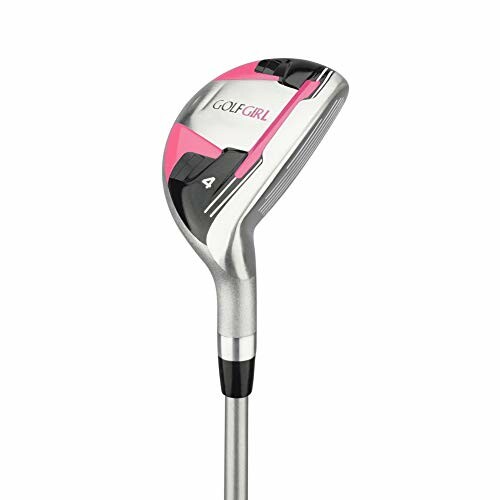 Golf club with pink accents, hybrid model