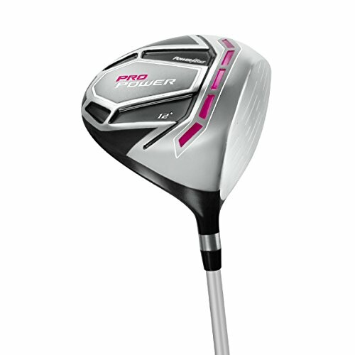 Golf driver club with silver and pink design