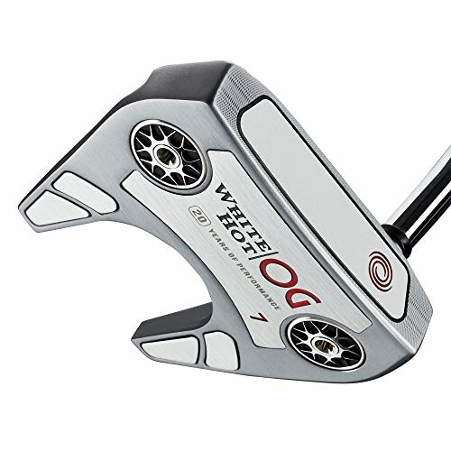 White Hot OG golf putter head with metal and red accents.