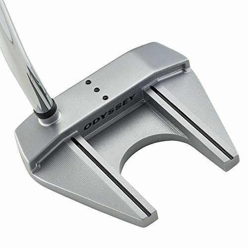 Silver Odyssey golf putter with a sleek design.