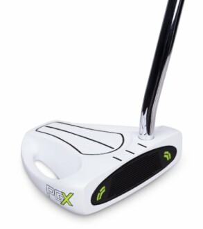 PGX white golf putter with chrome shaft