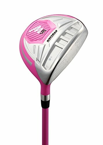 Pink and silver golf club head