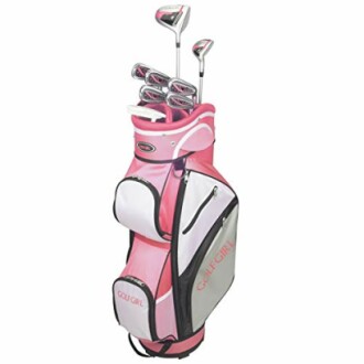 Pink golf club set with bag for women