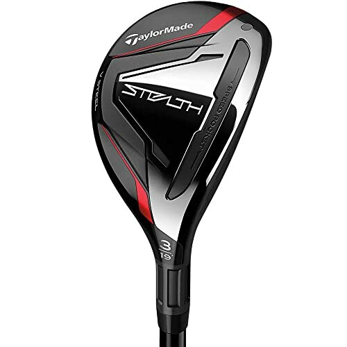 TaylorMade Stealth golf club with black and red design.